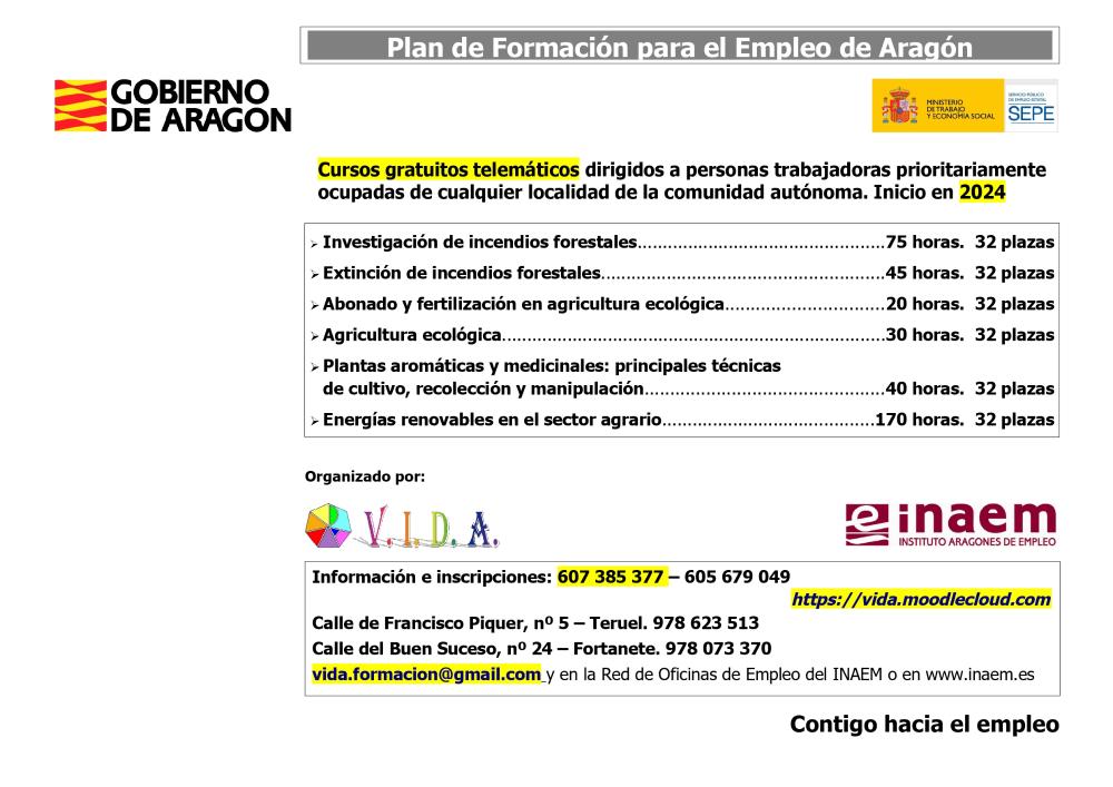 Imagen PLAN DE FORMACIÓN PARA EL EMPLEO DE ARAGÓN