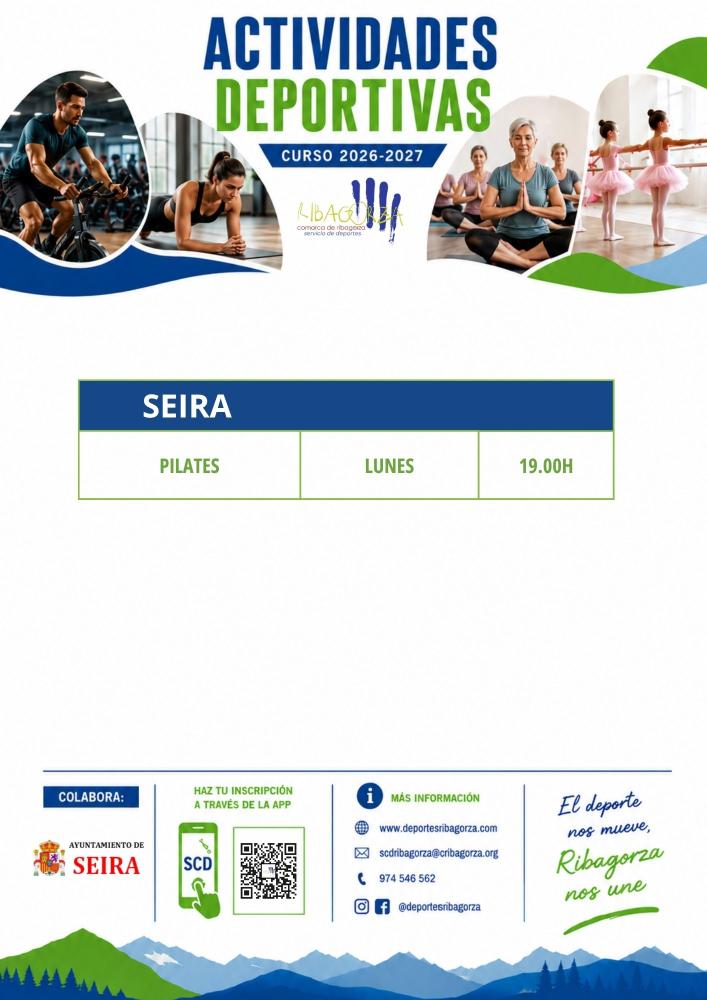 Imagen Servicio Comarcal de Deportes: actividades deportivas en Seira Curso 2026-2027